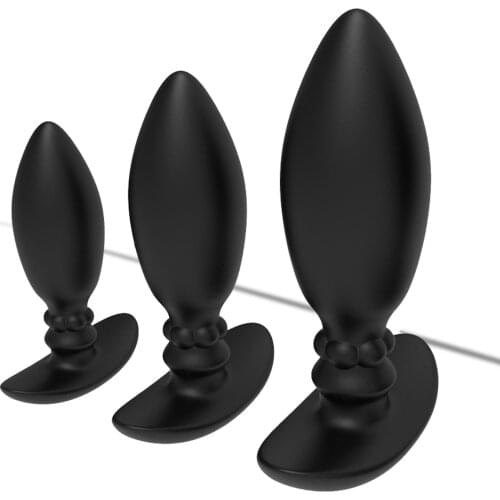 Butt Plug Trainer Kit For Comfortable Wear Pack Of 3 Silicone Anal Plugs Training Set With Flared Prostate Sex Toy For Beginners
