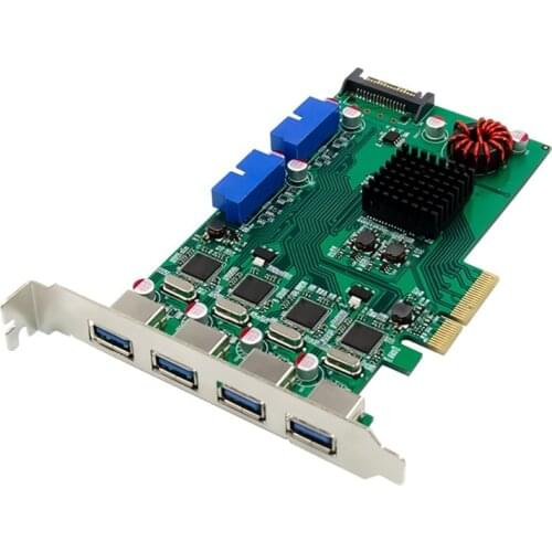 PCI-E USB Adapter Card PCI-E X4 P17C9X2G 8-Port USB3.0 Expansion Card USB TYPE-A 8CH Industrial Control Expansion Card
