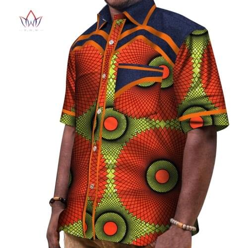 2021 Spring Mens African Clothing Short Sleeve Shirt Men Dashiki for Men Shirts Slim Fit Casual Shirts Brand Clothing 6XL WYN436