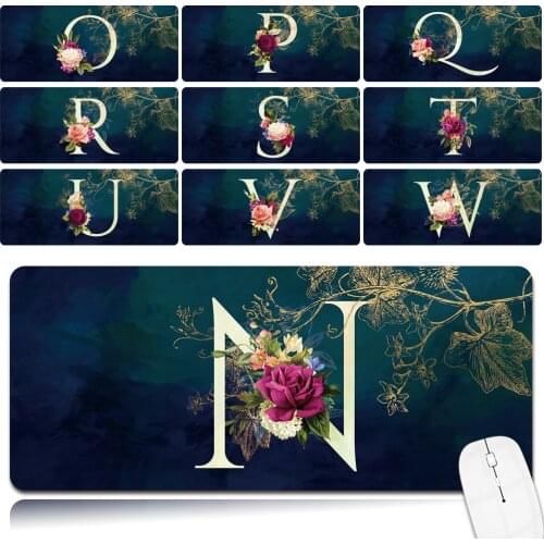 Waterproof PU Leather Computer Mousepad Smooth Portable Game Laptop Mouse Pad Letter Pattern Antifouling Durable Large Mouse Mat
