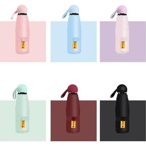 10pcs High-grade Small Fashion Folding Umbrella Rain Women Gift Men Mini Pocket Parasol Girls Anti-UV Waterproof Portable Travel