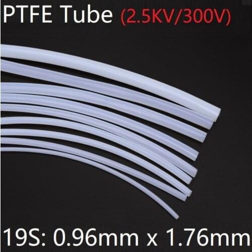 19S 0.96mm x 1.76mm PTFE Tube F46 Insulated Capillary Heat Protector Transmit Hose Rigid Temperature Corrosion Resistance 600V