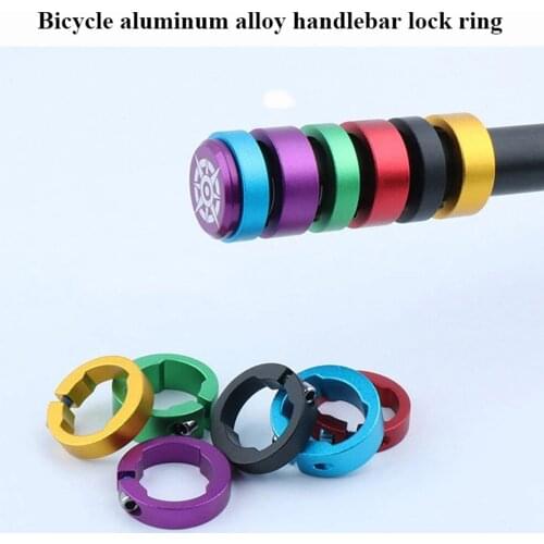 2pcs MTB Aluminum Alloy Bike Grips Fixing Ring Bicycle Grips Ring End Lock Rings Handlebar Lock Ring Cycling Accessories
