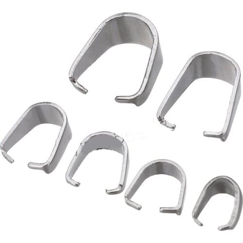 200pcs/lot Stainless Steel Clasps Pinch Bails Charm Melon Seeds Buckle Pendant DIY Necklace Bracelet Connectors Jewelry Findings