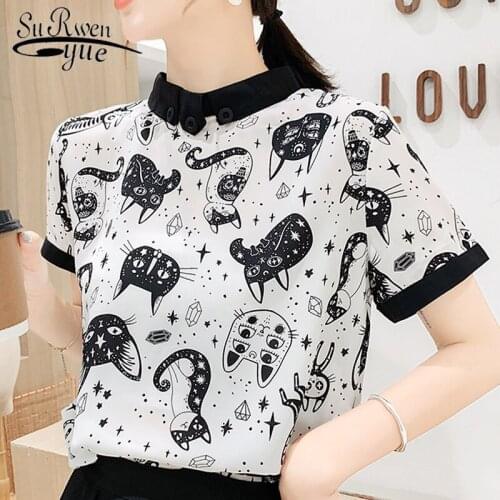 2019 New Fashion Summer Casual Women shirt Cartoon Loose Women Clothing Women Tops Short Sleeve Women T-shirt Plus Size 5359 50
