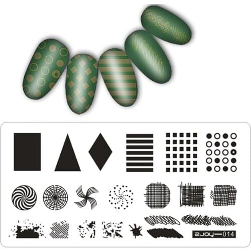 30pc/set 12.5*6.5cm Rectangle 2joy Series Nail Stamping Plates Flowers Image 3D DIY Pattern Plate DIY Nail Stamping Template