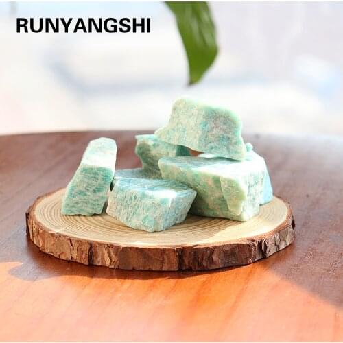 50g 2-4cm Unpolished Natural Crystal Gravel Amazonite rough Tumbled Stones Healing quartz Meditation for Garden decoration