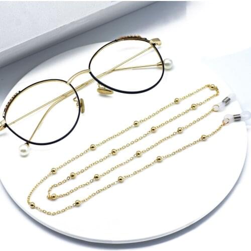 70cm Elegant Eyeglass Chain Sunglasses Reading Beaded Glasses Chain Eyewear Rope Lanyards Rose Gold Glass Cord Neck Strap