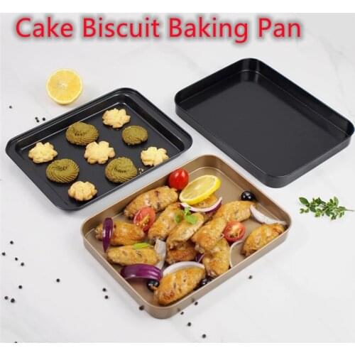 8/10Inch Rectangular Bread Cake Pan Bakeware Non-stick Carbon Steel Oven Tray Cheese Cookie Bread Pizza Baking Tray Baking Tools