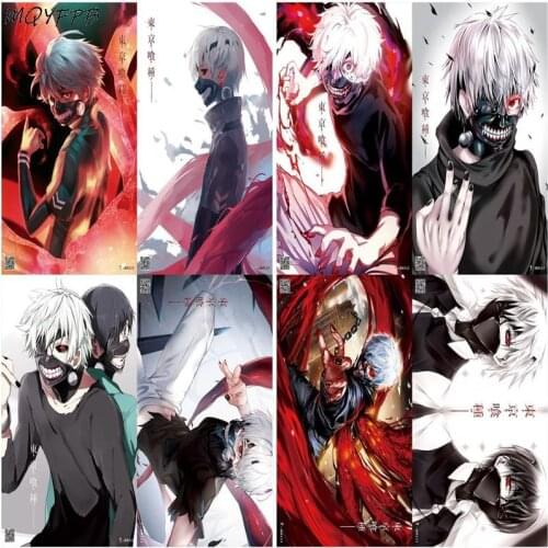 Anime Tokyo Ghoul Series Suit Eight poster Home Decoration Wall Kraft Paper Painting 42x29cm