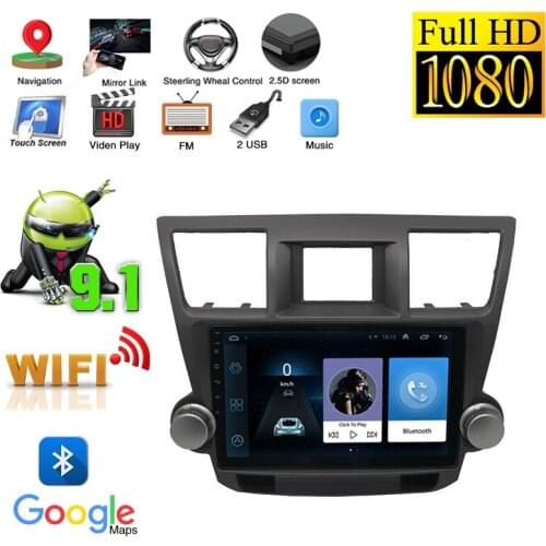 10.1'' Android 10.1 2Din Car Stereo Radio For Toyota Highlander 2009-2012 Car Multimedia Video Player GPS Navigation