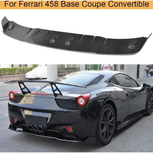 Car Rear Bumper Diffuser Lip Spoiler for Ferrari 458 Base Coupe Convertible 2D 2011-2013 Rear Bumper Diffuser Lip Carbon Fiber