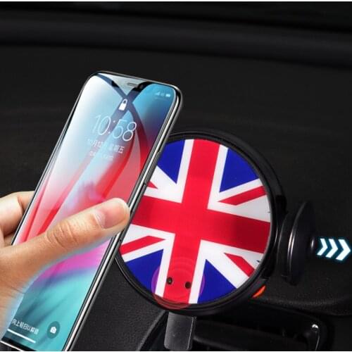 For MINI Cooper R55 R56 R57 Accessories Wireless Charger Car Holder Intelligent Infrared Mobile Phone Stand