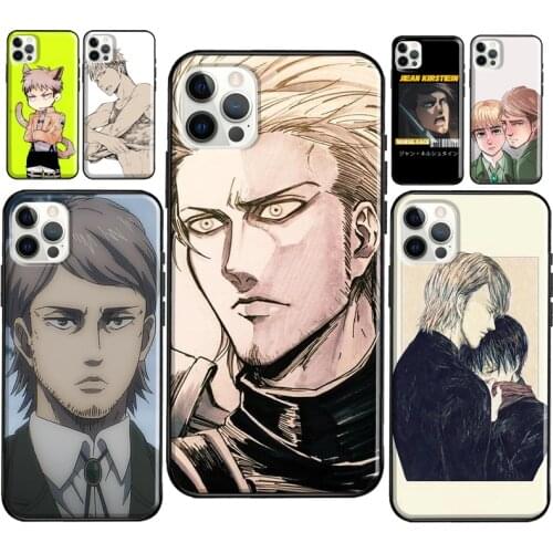 Attack on Titan Jean Kirstein Soft Case For iPhone 12 11 Pro Max XS XR X 12 mini 5S SE 2020 6S 7 8 Plus Phone Cover