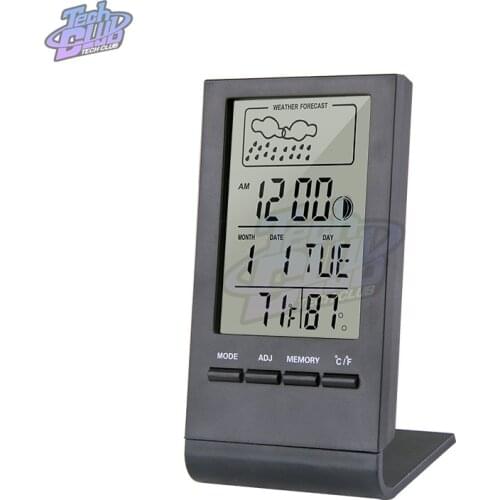 CX-220 Digital Thermometer Hygrometer Indoor Temperature Humidity Meter Gauge Clock Weather Station Forecast Lcd Display