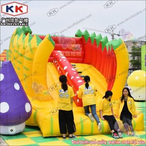 Musical Party Kids Inflatable Flower Slide for wholesale