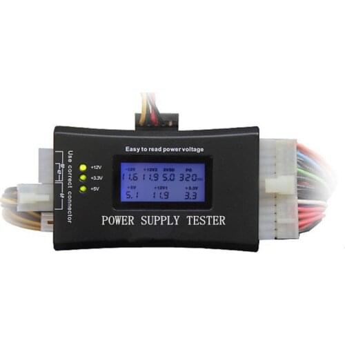 Digi-LCD PC Computer 20/24 Pin 4 PSU ATX BTX ITX SATA HD HDD Power Supply computer case Tester plastic box