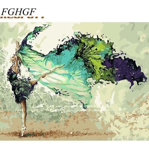 FGHGF Unframed Figure Painting Romantic Diy Digital Painting By Numbers Kits Acrylic Picture For Living Room Unique Gift Wedding