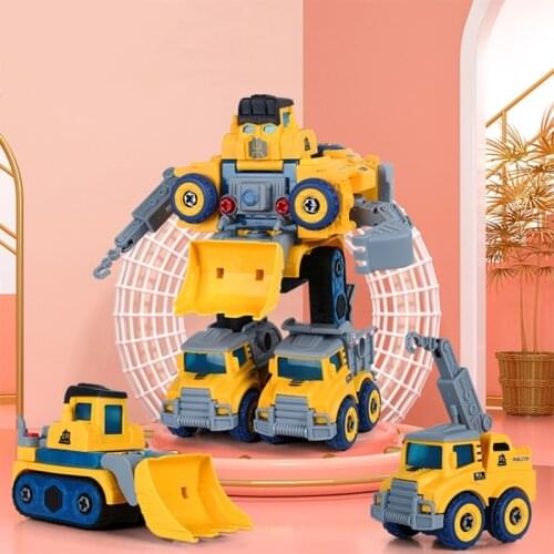 Truck Assemble Car Transform Robot Car Toys Action Figures Set Pull Back Play Vehicles for 3 4 5 6 Years Old Boy Kids