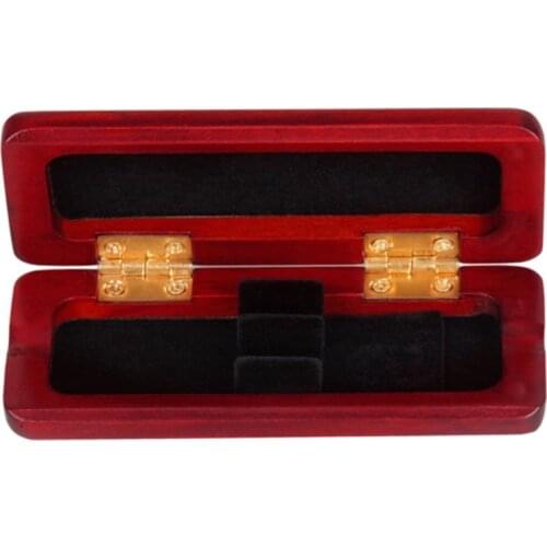 HK.LADE Maroon Walnut Oboe Reed Case with Smooth Surface for 2Pcs Oboe Reeds(CASE ONLY)