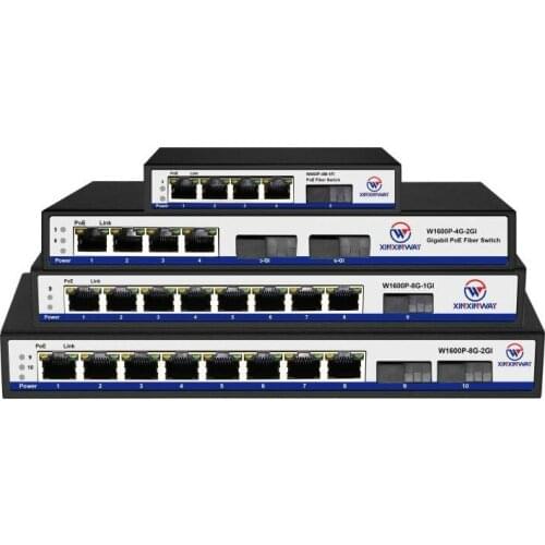 8 port sfp media converter with 2 gigabit rj45 optical fiber ethernet switch for cctv ip camera