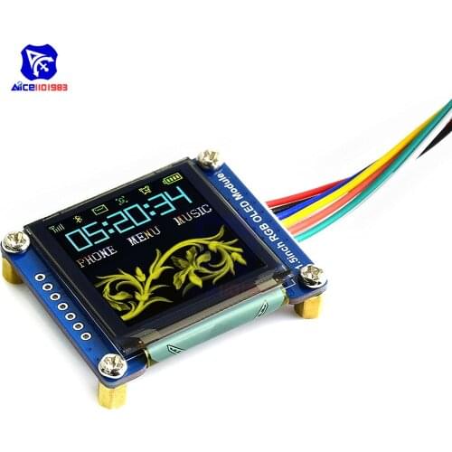 Diymore 1.5inch RGB OLED Display Module 128x128 16-bit High Color SPI Interface SSD1351 Driver for Raspberry Pi/Jetson Nano