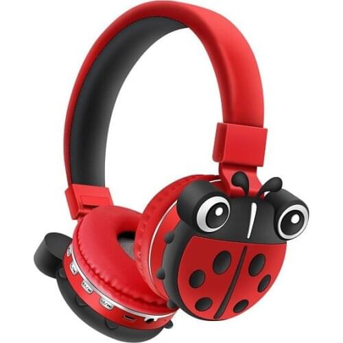 Cartoon Cute Insects Wireless Child Headset Bluetooth 5.0 Earwith Stereo Sound Earphone For Christmas Birthday Gift Boy Girl