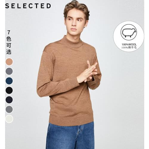 SELECTED 100% Pure Wool New Fashion Knit for Men with Round Collar T|420324017