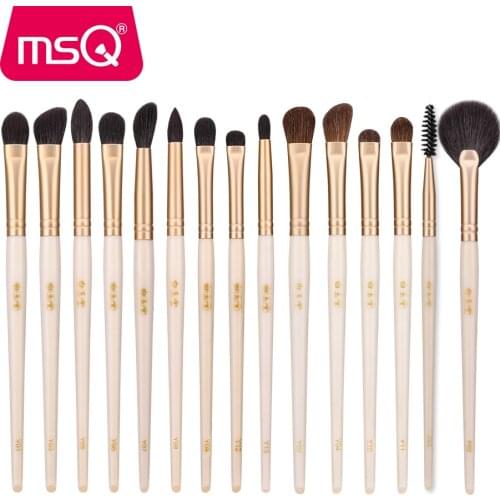 MSQ Eyeshadow Makeup Brushes Set 1PCS Blending Eyelash Eyebrow Fan Goat & Horse Hair Make up Brush For Professional Eye shadow