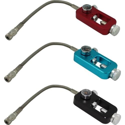HPAT Paintball Scuba Fill Station HPA Tank Fill Adapter with 10" Stainless High Pressure Whip