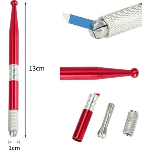 Microblading Pen Permanent Makeup Sterile Micropigmentation Single Eyebrows Eyeliner Colors Machine Tebori Tattoo Support Blade