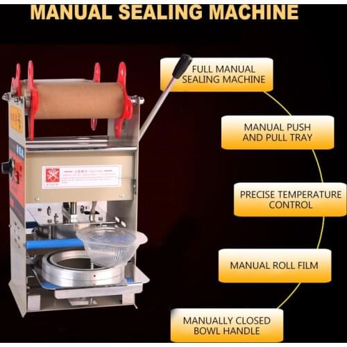 Manual Plastic Lunch Box Sealing Machine Trays Packing Sealer For Food Takeout Packaging Lock Fresh Lunch Box Sealing Machine
