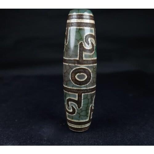 Tibetan old agate lotus master magic weapon dzi beads Amulet