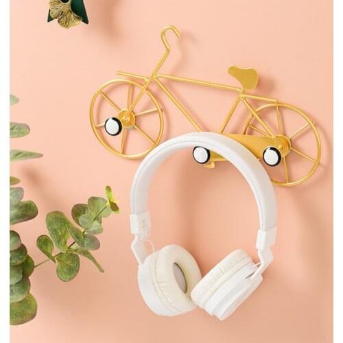 Hanger Bicycle Shape Wall Art Decor Iron Coat Hats Key Chain Storage Hook for Home