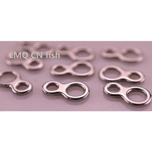 High Quality 8 figure swivel jigging fishing siwvle Solid Rings 304 Stainless Steel stinger jigging accessories sea fishing