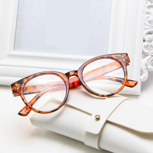 Round Frame Women Men Eyeglasses Anti-Blue Radiation Lens UV400 Eye Protection Girl Sexy Ladies Fashion Eyewear