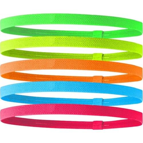 1 PC Candy Color Women Men Yoga Hair Bands Sports Headband Girls Sport Anti-slip Elastic Rubber Sweatband Football Running