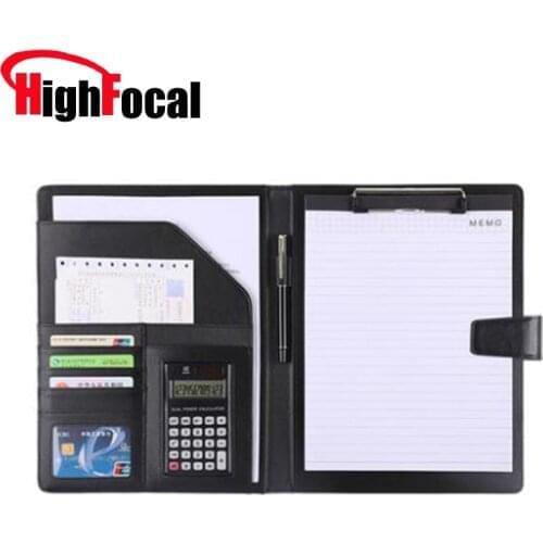A4 PU Leather Planner Notebook Ring Binder File Folder Portfolio Office School Folder For documents A4