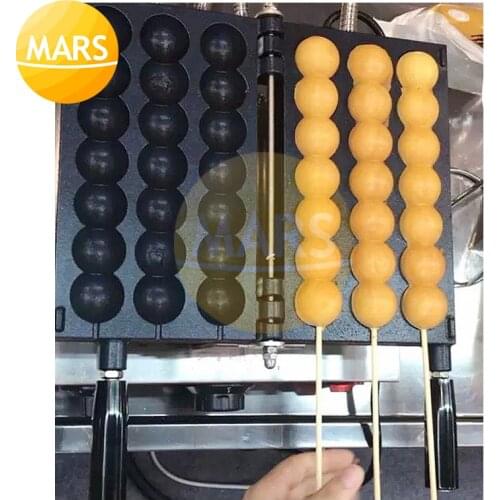 Snacks Machine Skewer Waffle Maker Electric Takoyaki Balls Grill Oven, Sugar-Coated Haws Shaped Waffle Baking Pan Equipment