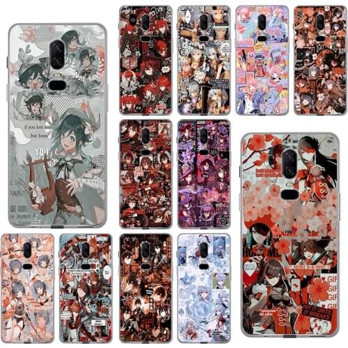 Silicone Case for OnePlus 9 9r 8T 5T 7T 7 Pro 6 6T 5 8 Nord N10 N100 Genshin Impact Collage art Clear Soft TPU Cases Phone Cover
