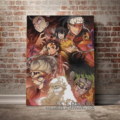 Demon Slayer Kimetsu No Yaiba Season 2 Poster Anime Canvas Painting Decor Wall Art Pictures Bedroom Home Decoration Prints