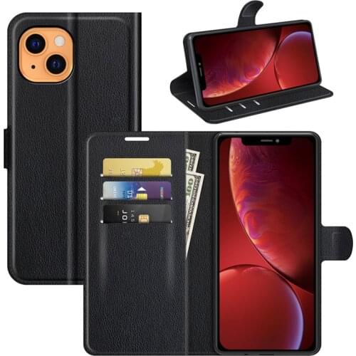 For iPhone 13 Case Cover Wallet Leather Flip Leather Phone Case For iPhone 13 High Quality Stand Cover With credit card slot