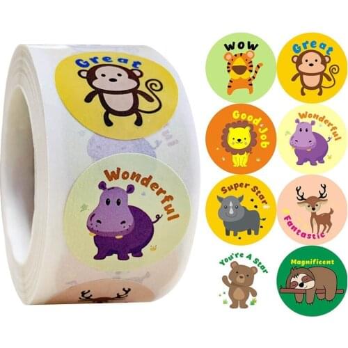 500 pcs cute animals Scrapbooking stationery seal labels birthday party favors labels good cute stickers