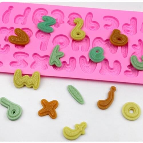 Creative 26 Pinyin Alphabet Silicone Chocolate Mold Handmade Biscuit Dessert Weird Handmade Glue Mold Household Baking Mold