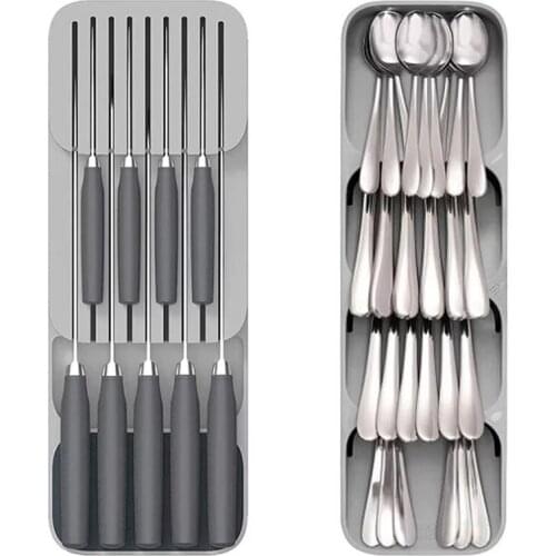 Kitchen Cutlery Storage Tray Knife holder Kitchen Organizer Kitchen Container Spoon Fork Storage Separation Knife Block Holder