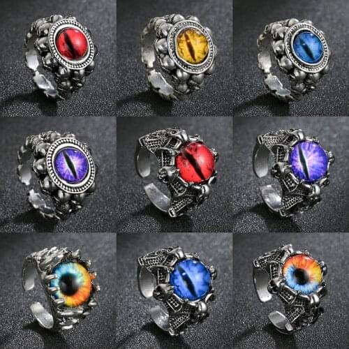 Fashion Creative Claw Evil Eye Rings For Men Women Personality Male Punk Ring Jewelry Mens Bar Night Club Accessories Gifts