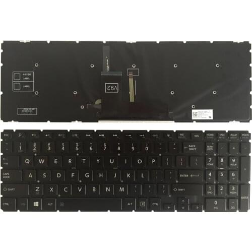 New English laptop keyboard for Toshiba Satellite L50-B L55-B S55-B S50-B Backlight US Keyboard Backlight black