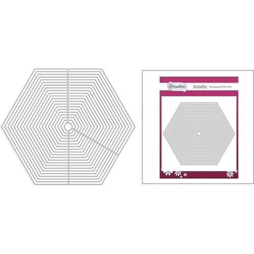 2021 New Dense Nested Hexagon Frame Metal Cutting Dies for DIY Scrapbooking Decor and Card Making Paper Craft Embossing No Stamp