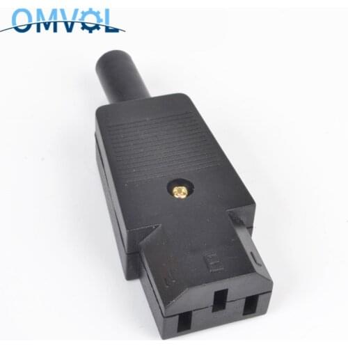 New Wholesale Price Black Female Plug Rewirable Power Connector 3pin Socket 10A /250V