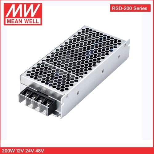 MEAN WELL RSD-200 DC12V 24 48V 200W Bus,Tram,Metro,Railway,Telecom,Wirless Network DC-DC Converter Switching Power Supply